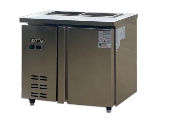 직냉식 디지털 업소용 반찬냉장고 가로 900 올스텐 뒷줄 밧드1/2전용 183L